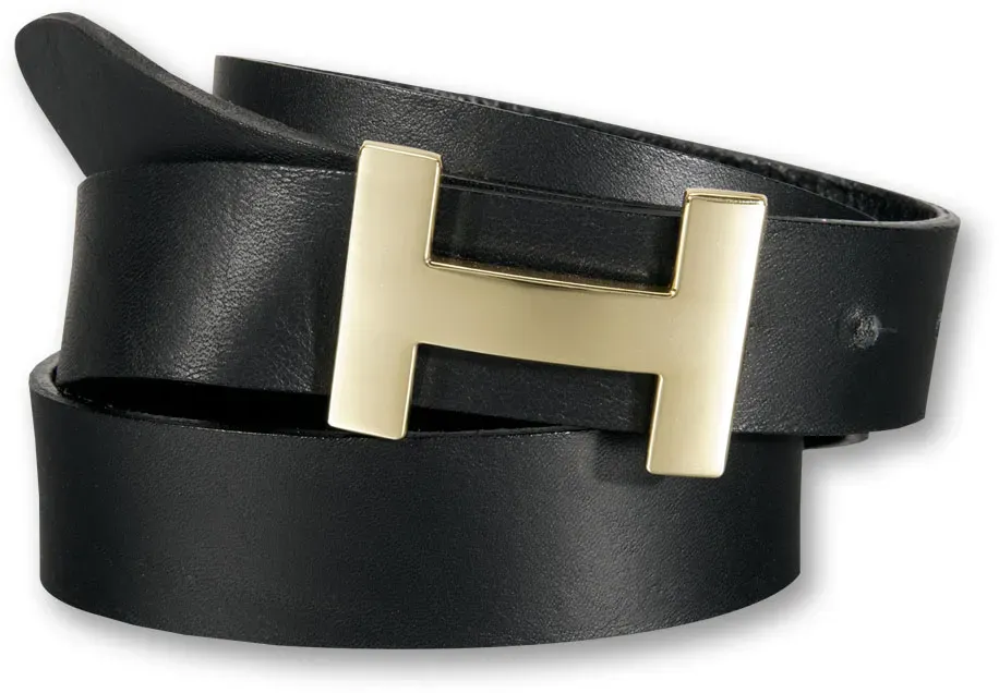 Ремень Silbergift с простой золотистой застежкой, черный
Ремень Silbergift с простой золотистой застежкой, черный
