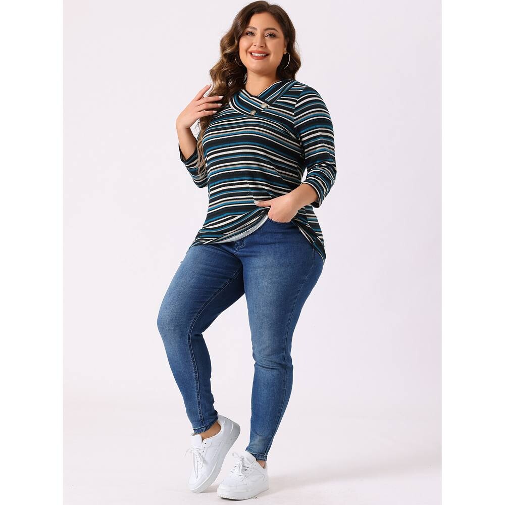 Женский вязаный топ в полоску больших размеров в стиле бохо с рукавами 3/4 и V-образным вырезом Agnes Orinda, зеленый
Женский вязаный топ в полоску больших размеров в стиле бохо с рукавами 3/4 и V-образным вырезом Agnes Orinda, зеленый