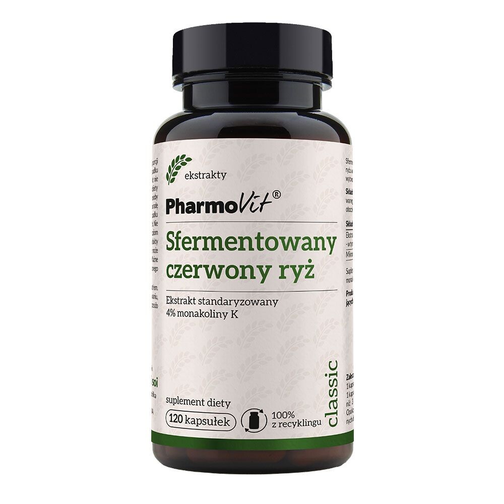 Капсулы, поддерживающие нормальный уровень холестерина Pharmovit Classic Sfermentowany Czerwony Ryż, 120 шт
Капсулы, поддерживающие нормальный уровень холестерина Pharmovit Classic Sfermentowany Czerwony Ryż, 120 шт