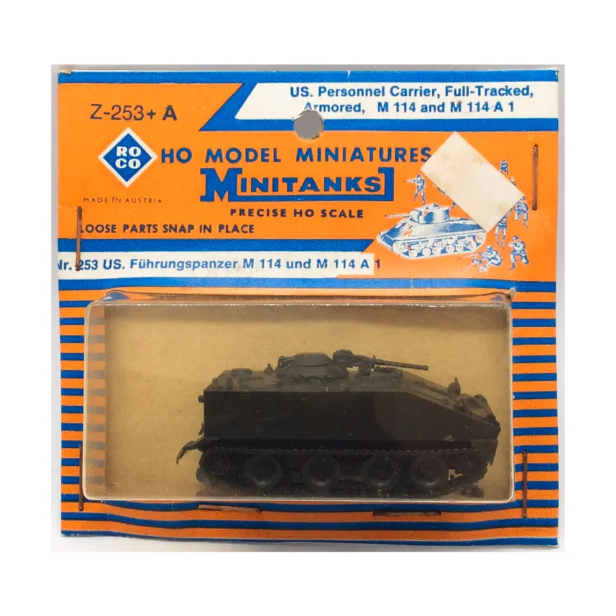 Полностью гусеничный бронетранспортер США M114 и M114A, Military Miniatures (HO Scale) (Roco Miniatures)
Полностью гусеничный бронетранспортер США M114 и M114A, Military Miniatures (HO Scale) (Roco Miniatures)