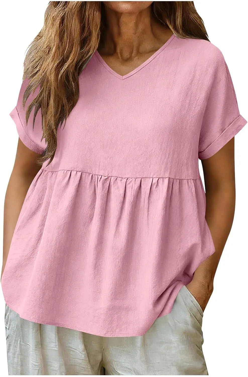 Женская летняя блуза-бабочка с коротким рукавом и плиссировкой
Женская летняя блуза-бабочка с коротким рукавом и плиссировкой