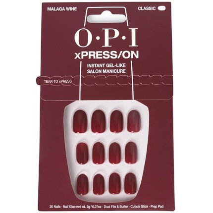 OPI Xpress/On Press On Nails До 14 дней носки Гелеобразный салонный маникюр Веганский Экологичный Упаковка с клеем для ногтей Короткие красные ногти Вино Малага
OPI Xpress/On Press On Nails До 14 дней носки Гелеобразный салонный маникюр Веганский Экологичный Упаковка с клеем для ногтей Короткие красные ногти Вино Малага