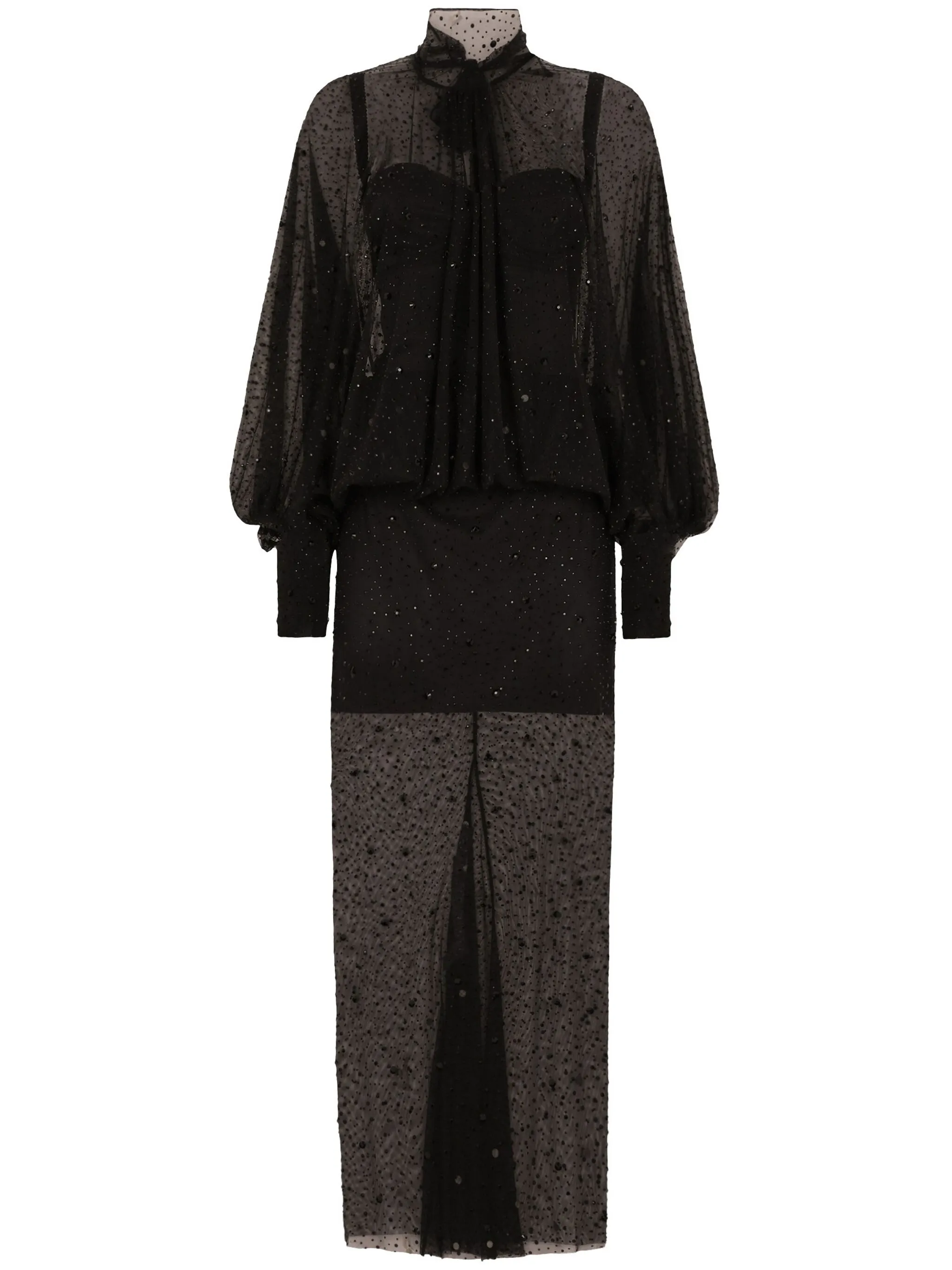 Платье макси со стразами Dolce & Gabbana, черный
Платье макси со стразами Dolce & Gabbana, черный