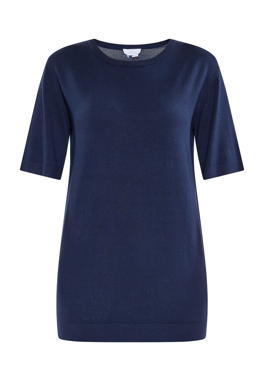 Тонкий вязаный свитер usha BLUE LABEL Sweater, морской синий 
Тонкий вязаный свитер usha BLUE LABEL Sweater, морской синий