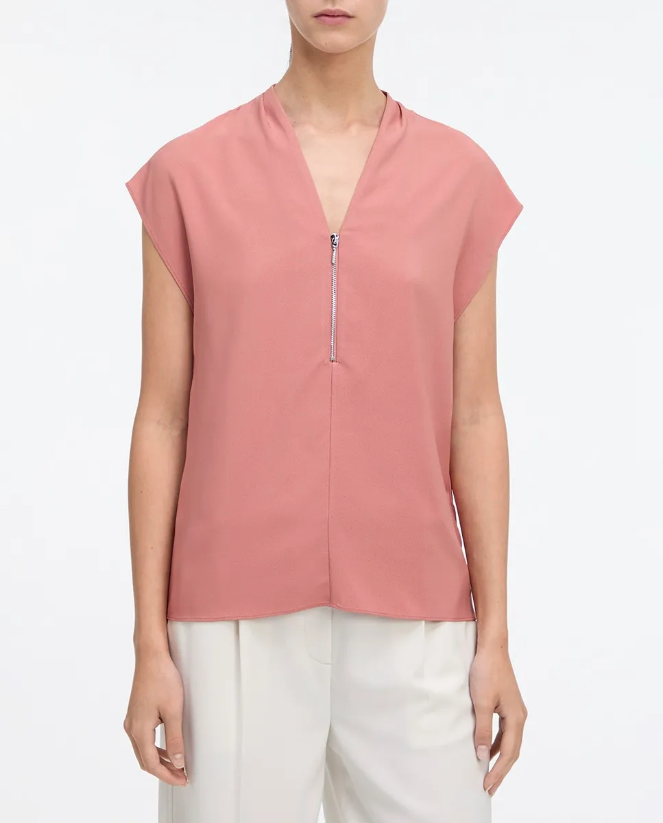 Женская блузка с коротким рукавом на молнии Calvin Klein, розовый
Женская блузка с коротким рукавом на молнии Calvin Klein, розовый