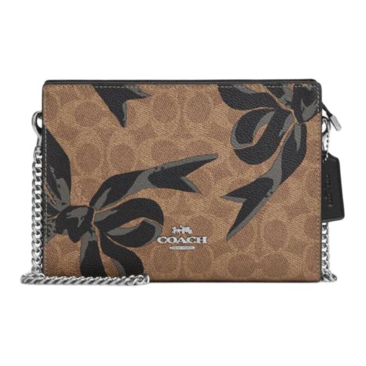 COACH Маленькая холщовая сумочка клатч женская коричневая желтая черная
COACH Маленькая холщовая сумочка клатч женская коричневая желтая черная