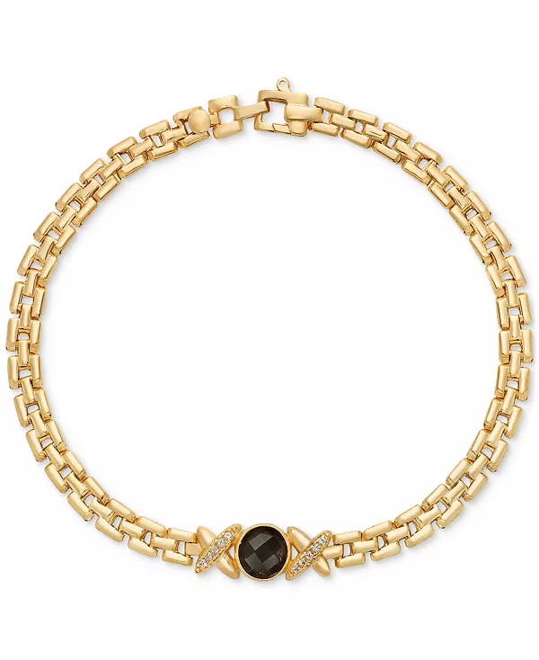 Браслет с звеньями "x" в форме пантеры из оникса и белого топаза (1/10 карата) из стерлингового серебра с позолотой 14 карат Macy'S, onyx
Браслет с звеньями "x" в форме пантеры из оникса и белого топаза (1/10 карата) из стерлингового серебра с позолотой 14 карат Macy'S, onyx