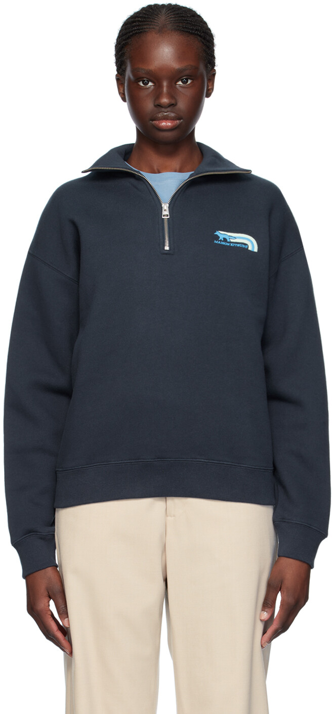 Темно-синий свитшот Flash Fox Maison Kitsune
Темно-синий свитшот Flash Fox Maison Kitsune