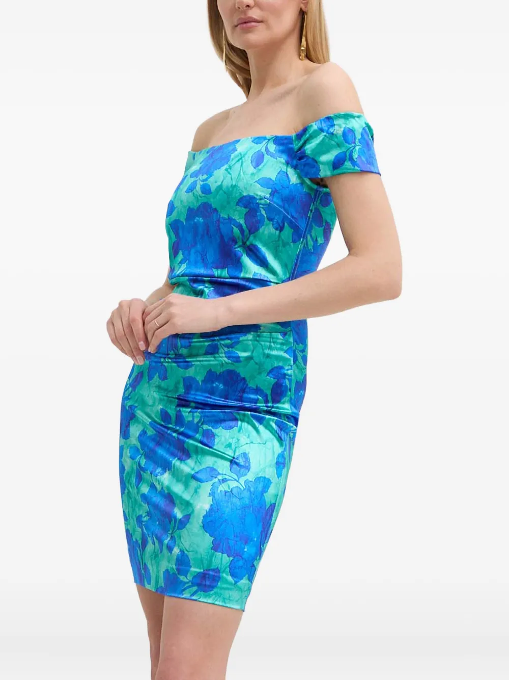 Мини-платье с цветочным принтом и открытыми плечами Guess Usa, зеленый
Мини-платье с цветочным принтом и открытыми плечами Guess Usa, зеленый