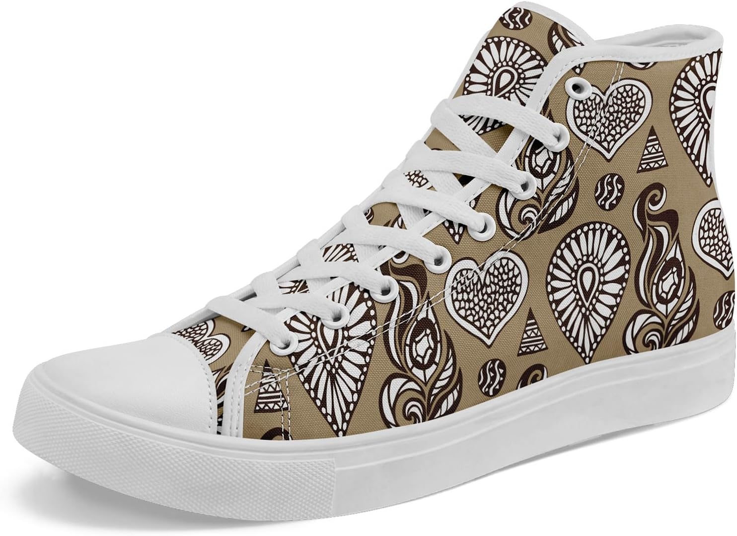 Высокие кеды из канвы для мужчин и женщин - дышащие, легкие, этнические повседневные туфли с прочной резиновой подошвой Awsole, белый/хаки
Высокие кеды из канвы для мужчин и женщин - дышащие, легкие, этнические повседневные туфли с прочной резиновой подошвой Awsole, белый/хаки