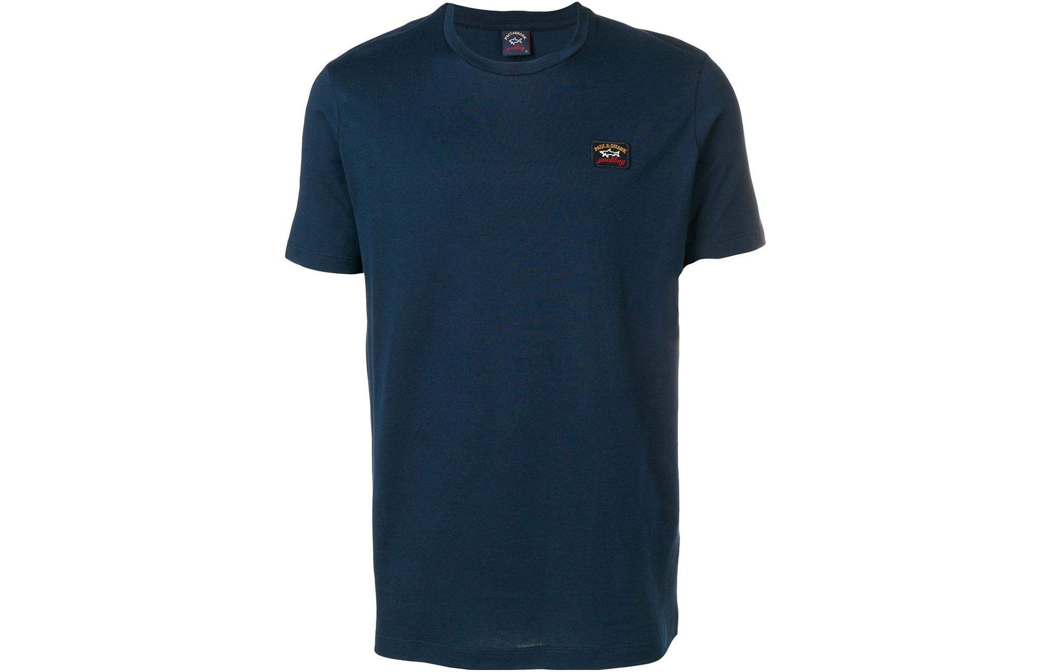 Футболка с круглым вырезом и нашивкой с логотипом Paul & Shark, синий
Футболка с круглым вырезом и нашивкой с логотипом Paul & Shark, синий
