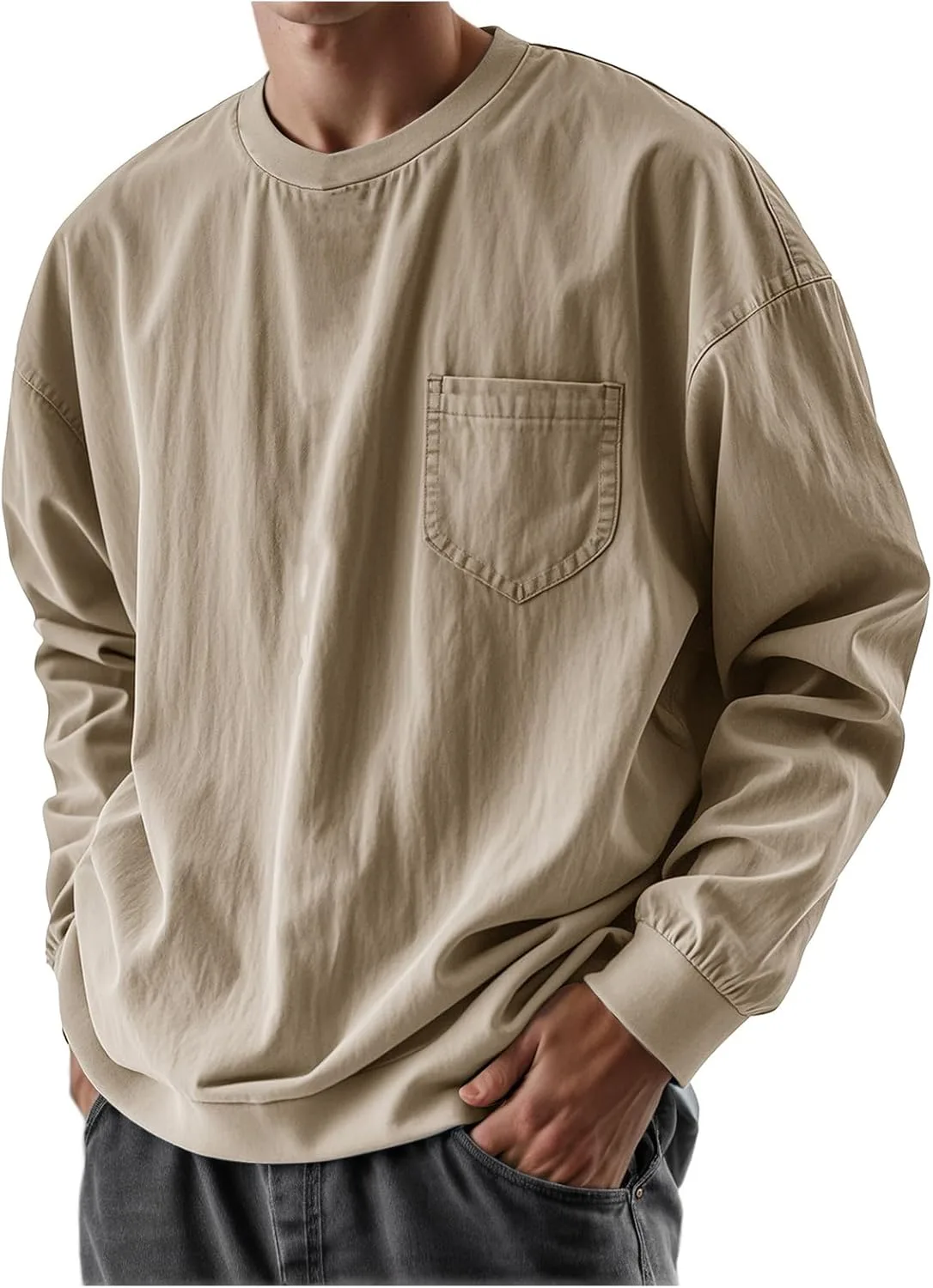 Мужская футболка с длинным рукавом, хлопок, оверсайз, карман CHXLQQX
Мужская футболка с длинным рукавом, хлопок, оверсайз, карман CHXLQQX