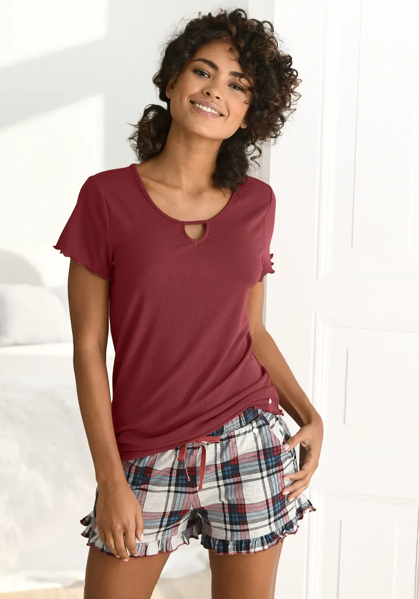 Пижамный верх S.Oliver из ребристой ткани с рюшами по краю, красный
Пижамный верх S.Oliver из ребристой ткани с рюшами по краю, красный