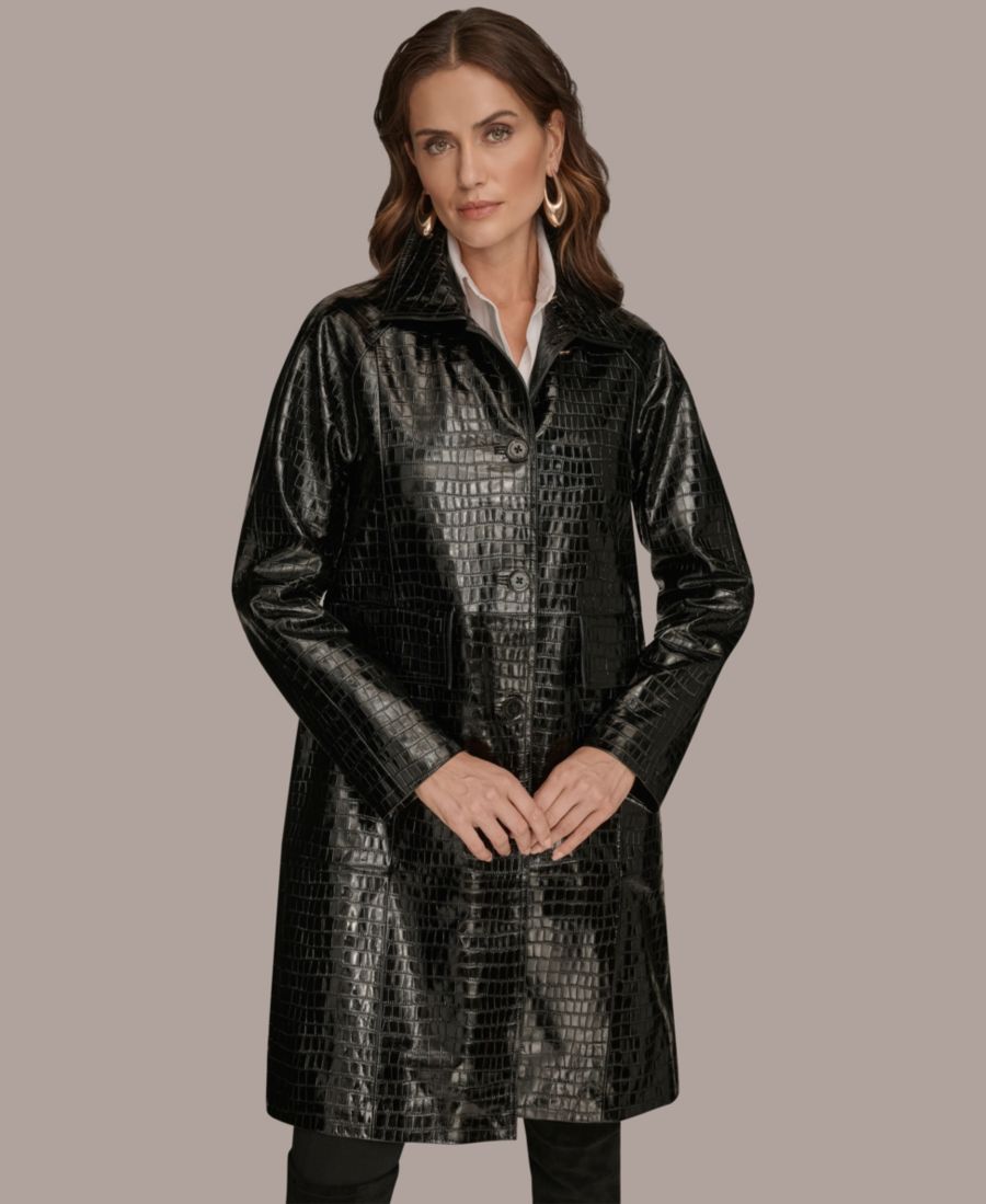 Женское пальто Balmacaan Donna Karan New York, Black Croc
Женское пальто Balmacaan Donna Karan New York, Black Croc