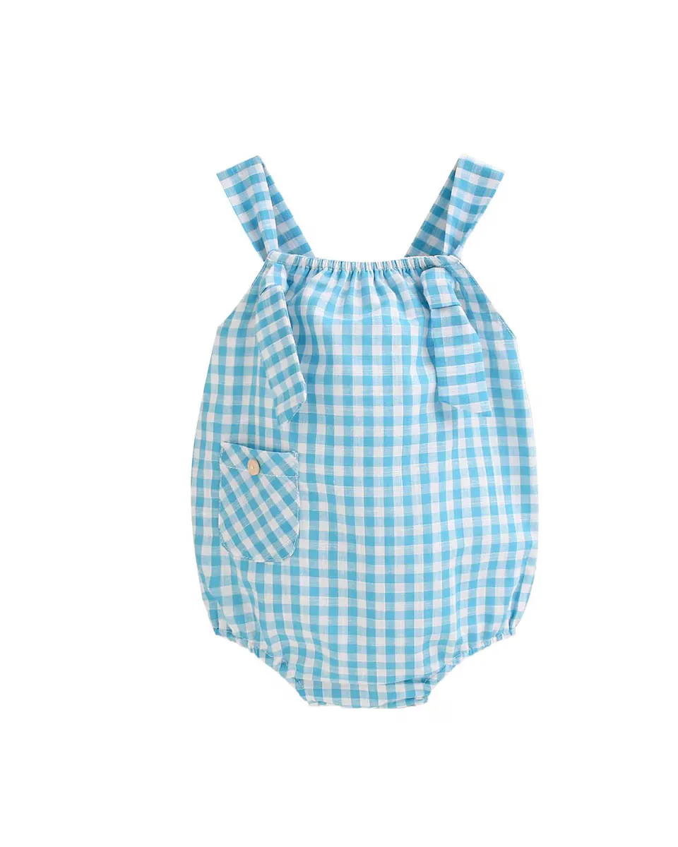 Комбинезон для мальчика бирюзового цвета в клетку Dadati, бирюзовый 
Комбинезон для мальчика бирюзового цвета в клетку Dadati, бирюзовый