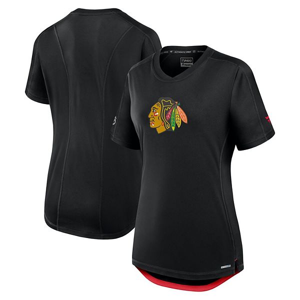 Женская черная футболка Chicago Blackhawks Authentic Pro Rink Fanatics
Женская черная футболка Chicago Blackhawks Authentic Pro Rink Fanatics