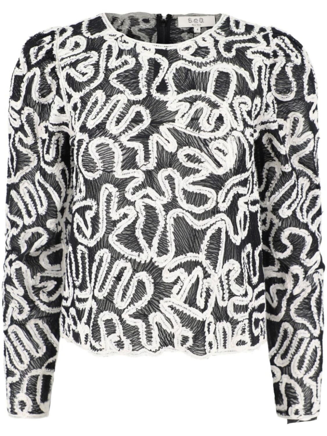 Sea блузка с вышивкой «Алиса», черный
Sea блузка с вышивкой «Алиса», черный