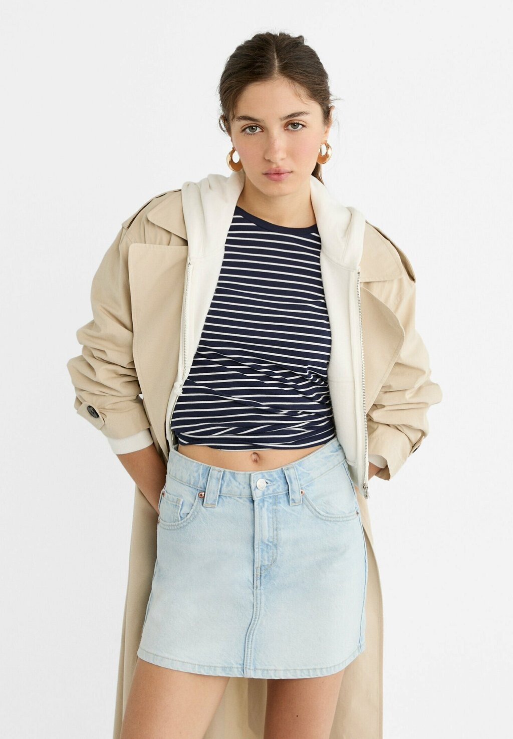 Джинсовая юбка Stradivarius, светло-голубой деним
Джинсовая юбка Stradivarius, светло-голубой деним