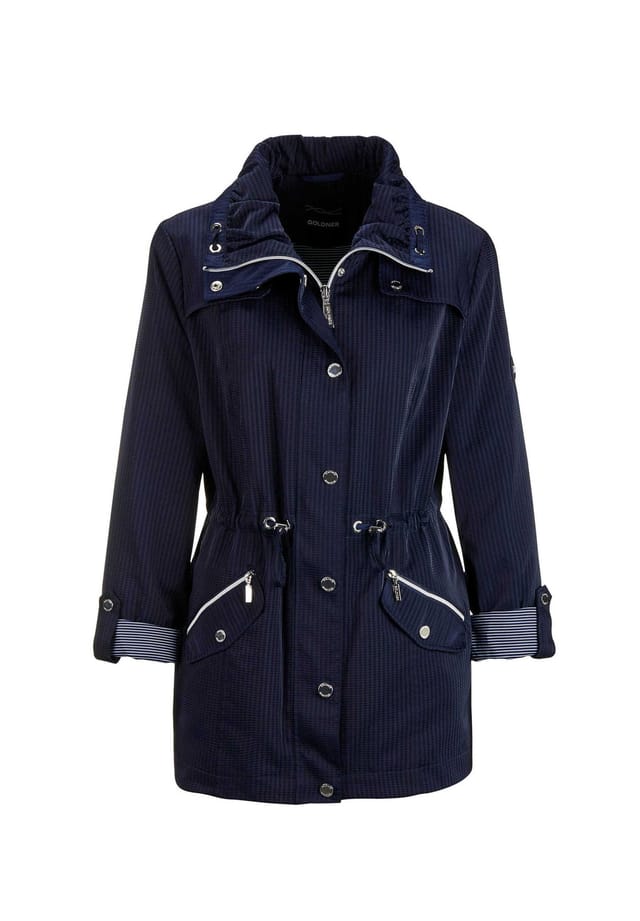 Короткий размер: длинная куртка из тонко структурированной ткани. Goldner, синий
Короткий размер: длинная куртка из тонко структурированной ткани. Goldner, синий