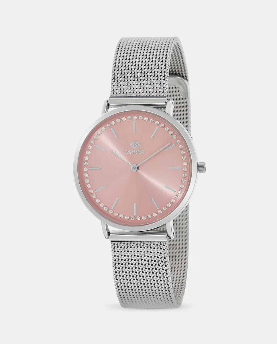 B41298/4 женские часы с миланской стальной сеткой и циферблатом с цирконами Marea, серебряный
B41298/4 женские часы с миланской стальной сеткой и циферблатом с цирконами Marea, серебряный
