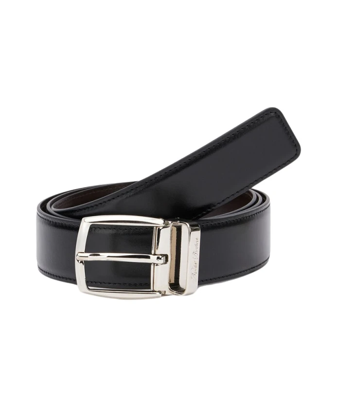 Двусторонний кожаный ремень R Brooks Brothers, черный
Двусторонний кожаный ремень R Brooks Brothers, черный
