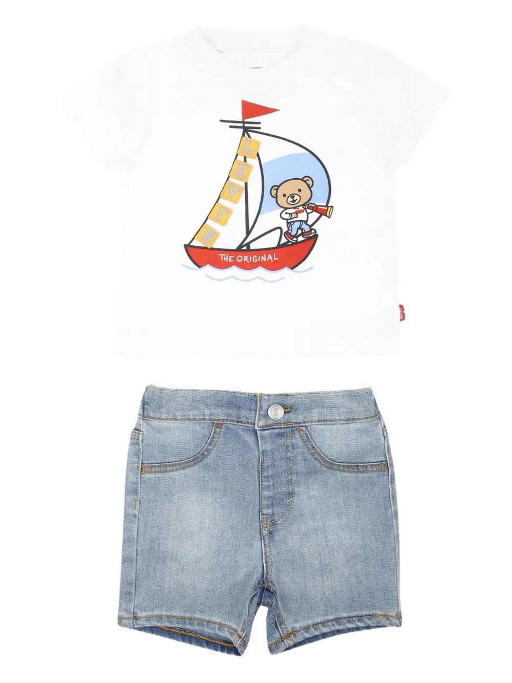 Комплект из топа и шортов Levi's Kids, синий
Комплект из топа и шортов Levi's Kids, синий