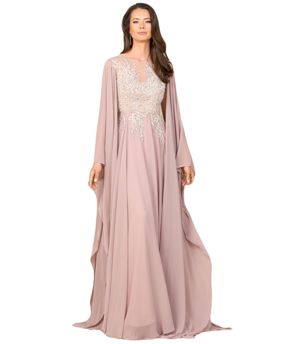 Длинное шифоновое платье А-силуэта с рукавами-накидкой Lara, Dusty rose
Длинное шифоновое платье А-силуэта с рукавами-накидкой Lara, Dusty rose