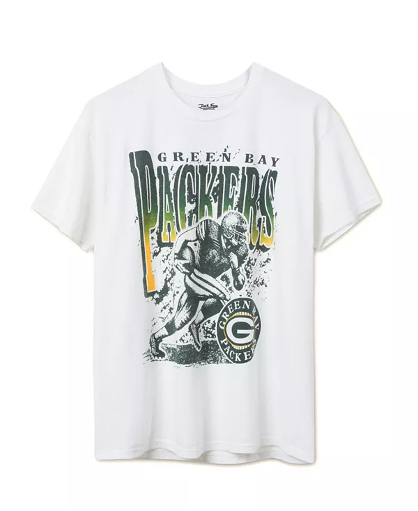 Футболка унисекс с символикой команды Green Bay Packers, демонстрирующая бегущих игроков на блошином рынке. Junk Food Clothing, белый
Футболка унисекс с символикой команды Green Bay Packers, демонстрирующая бегущих игроков на блошином рынке. Junk Food Clothing, белый