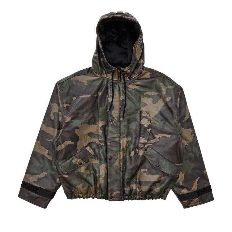 Бомбер Supreme x Martithé + François Girbaud Hooded Leather Flight Bomber Jacket 'Woodland Camo'
Бомбер Supreme x Martithé + François Girbaud Hooded Leather Flight Bomber Jacket 'Woodland Camo'