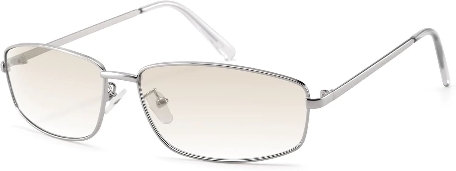 Модные солнцезащитные очки Hycredi в стиле Y2K для женщин и мужчин, стильные ретро-очки с обтекаемой формой и металлическим каркасом, Silver/Silver Mirror
Модные солнцезащитные очки Hycredi в стиле Y2K для женщин и мужчин, стильные ретро-очки с обтекаемой формой и металлическим каркасом, Silver/Silver Mirror