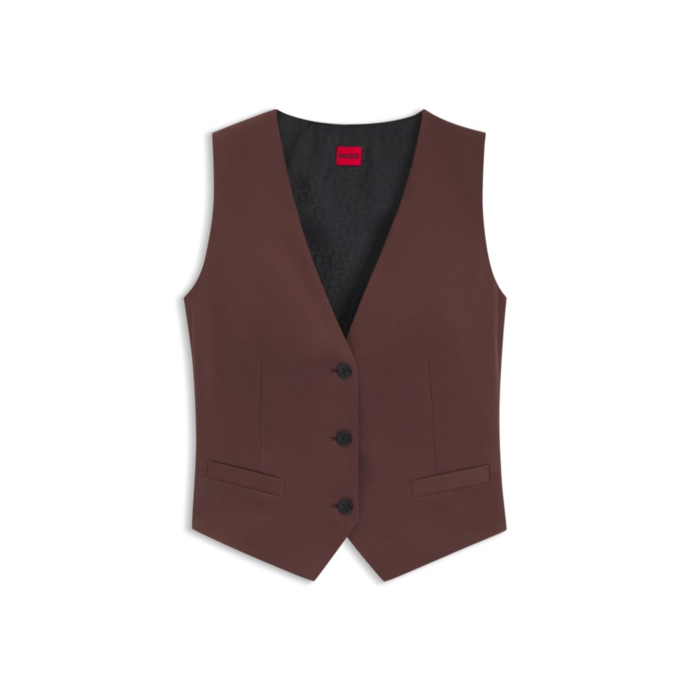 Приталенный жилет из эластичной ткани HUGO, темно-коричневый
Приталенный жилет из эластичной ткани HUGO, темно-коричневый