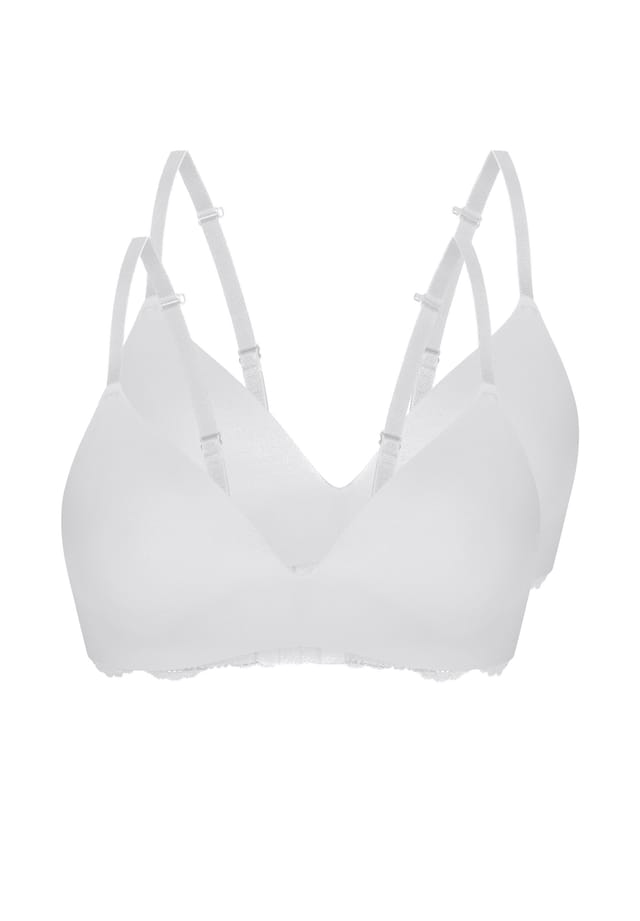 Мягкий бюстгальтер со вставкой из классического кружева 2 шт. в упаковке Sassa, белый
Мягкий бюстгальтер со вставкой из классического кружева 2 шт. в упаковке Sassa, белый