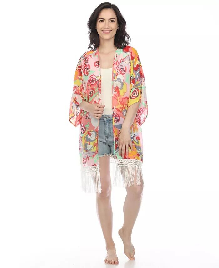 Женское кимоно с прозрачной бахромой White Mark, розовый
Женское кимоно с прозрачной бахромой White Mark, розовый