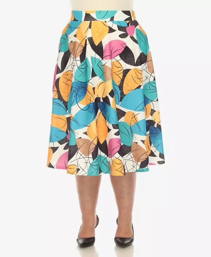 Винтажная расклешенная юбка миди с принтом листьев больших размеров White Mark, желтый
Винтажная расклешенная юбка миди с принтом листьев больших размеров White Mark, желтый