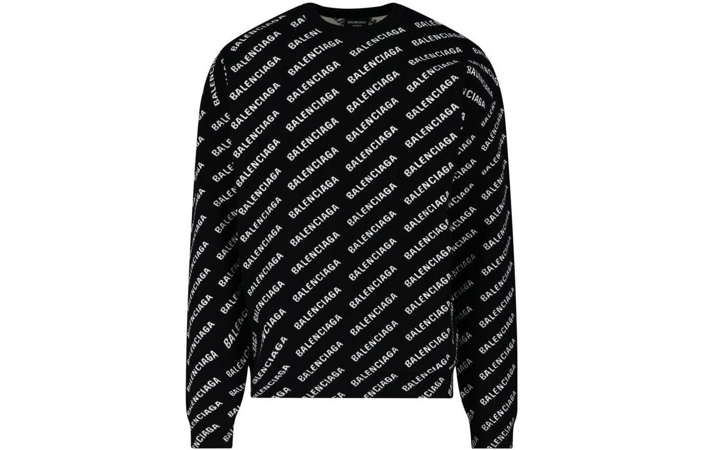 Свитер мужской Balenciaga All-Over, черный 
Свитер мужской Balenciaga All-Over, черный