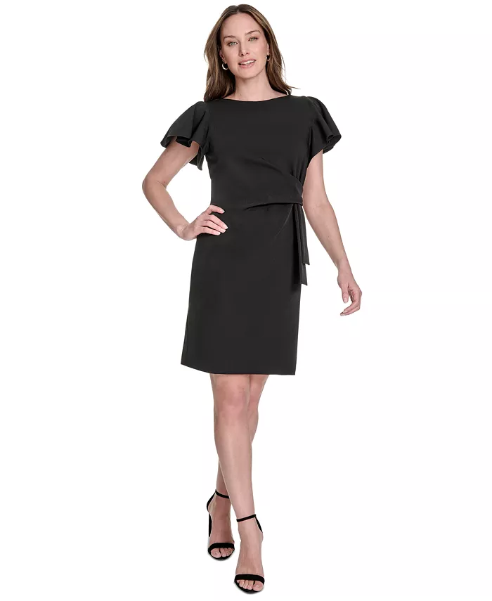 Женское платье с воланами на рукавах и драпировкой сбоку Tommy Hilfiger, черный
Женское платье с воланами на рукавах и драпировкой сбоку Tommy Hilfiger, черный