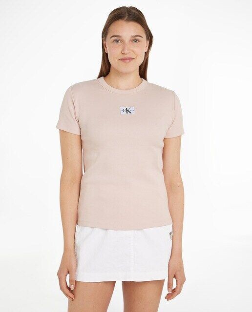 Женская футболка в рубчик с короткими рукавами Calvin Klein Jeans, светло-розовый
Женская футболка в рубчик с короткими рукавами Calvin Klein Jeans, светло-розовый