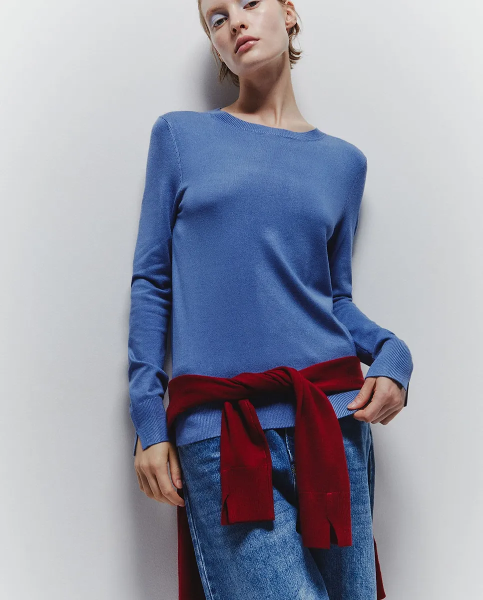 Базовый джемпер с круглым вырезом Sfera, темно-синий
Базовый джемпер с круглым вырезом Sfera, темно-синий