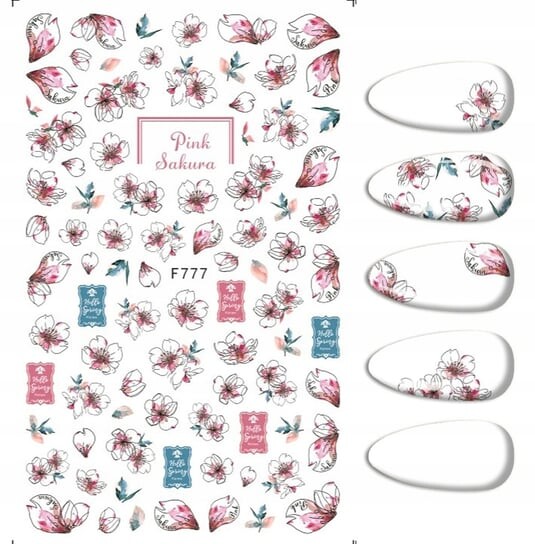 Наклейки для украшения ногтей с цветочными узорами Лето F-777, Frezarkowo 
Наклейки для украшения ногтей с цветочными узорами Лето F-777, Frezarkowo