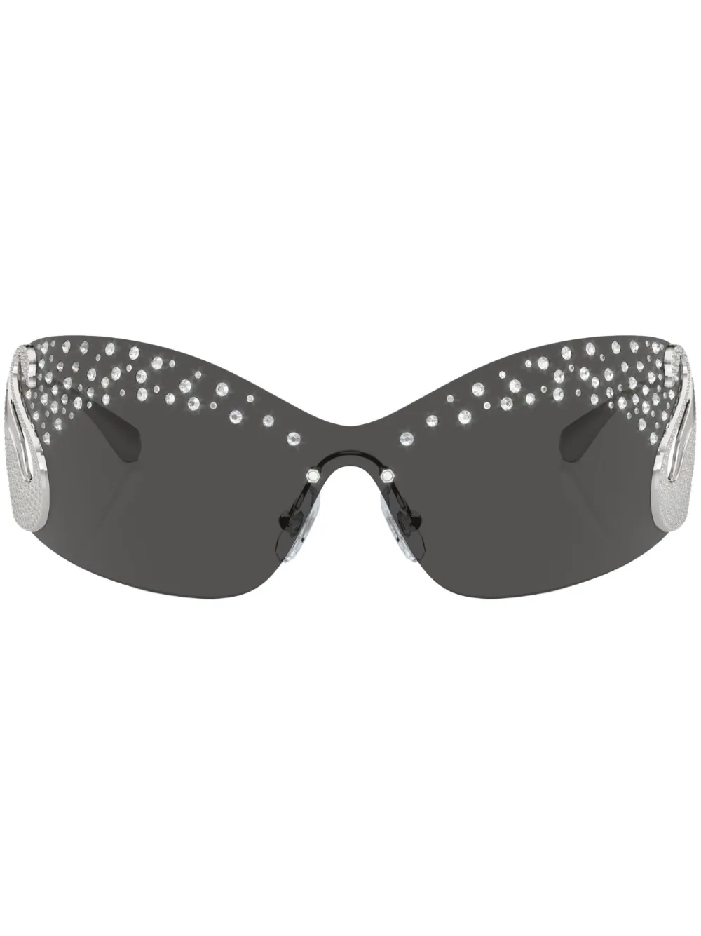 Солнцезащитные очки с кристаллами Swarovski, серебяный
Солнцезащитные очки с кристаллами Swarovski, серебяный