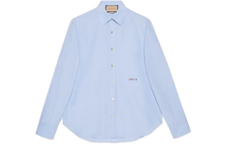 Рубашка мужская светло-синяя Gucci, светло-голубой
Рубашка мужская светло-синяя Gucci, светло-голубой