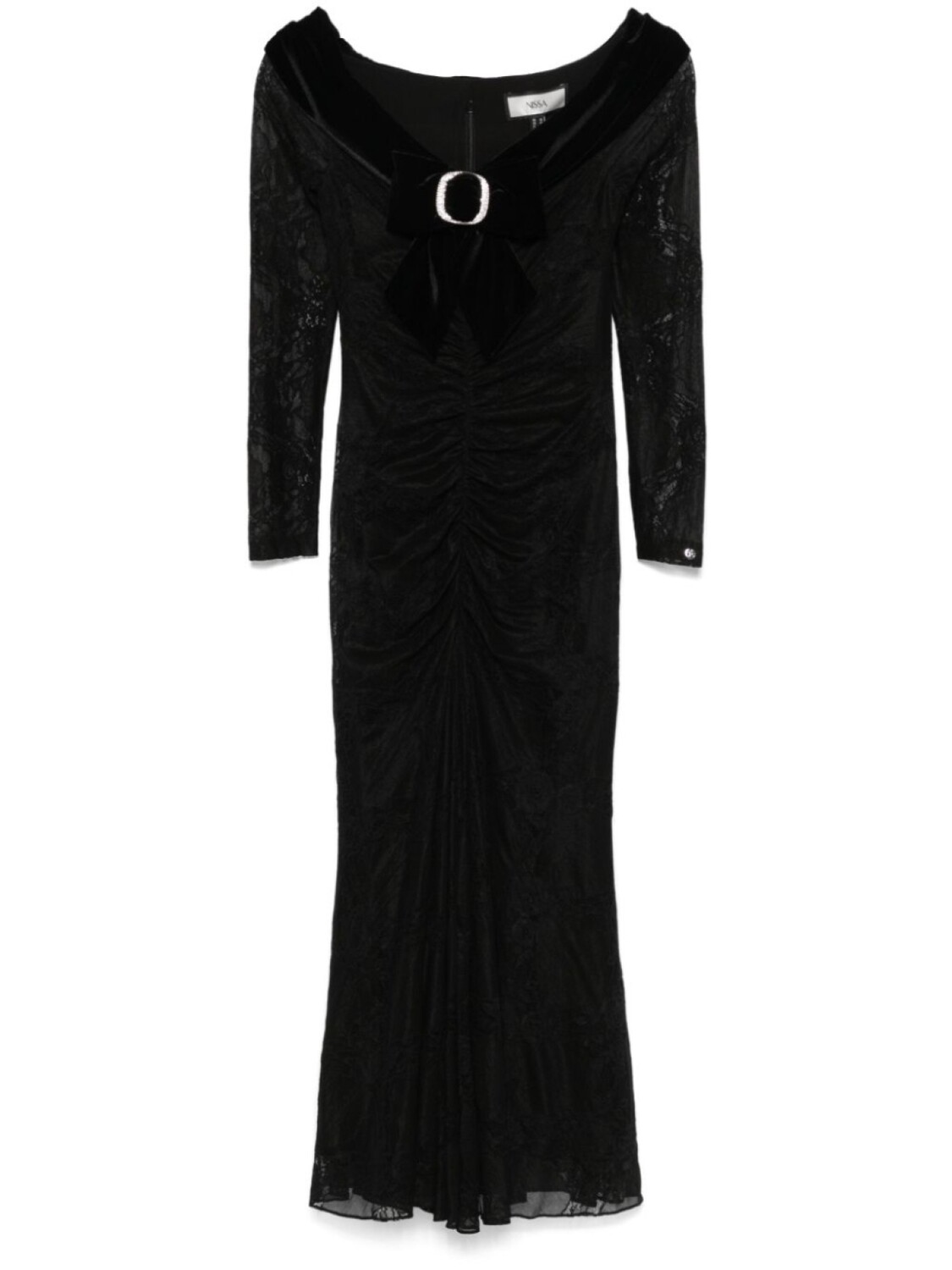 Платье миди с кружевом и бантом NISSA, черный
Платье миди с кружевом и бантом NISSA, черный