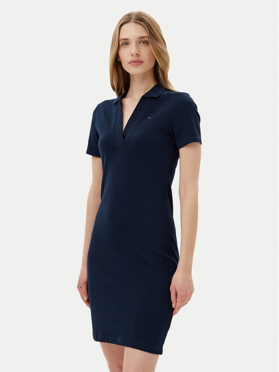 Платье облегающего кроя для повседневной носки WW0WW42567 Tommy Hilfiger, синий 
Платье облегающего кроя для повседневной носки WW0WW42567 Tommy Hilfiger, синий