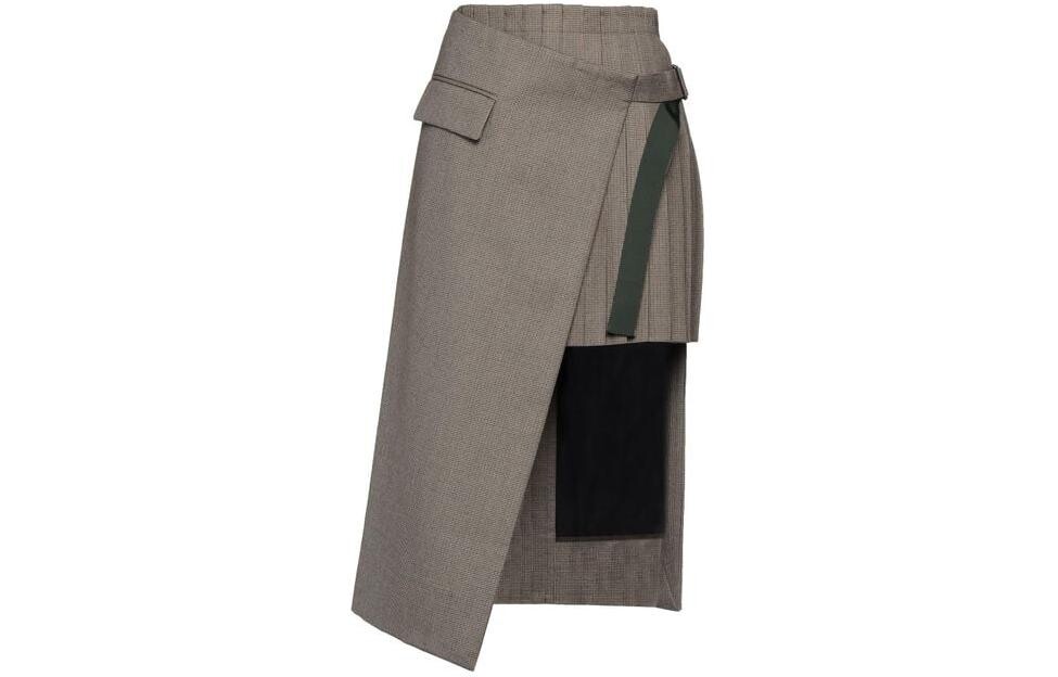 Повседневная длинная юбка женская серая Mm6 Maison Margiela 
Повседневная длинная юбка женская серая Mm6 Maison Margiela