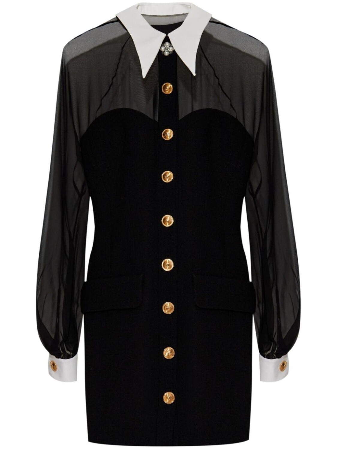 Versace мини-платье-бюстье со вставками, черный
Versace мини-платье-бюстье со вставками, черный