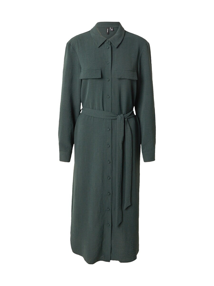 Платье рубашка VERO MODA Shirt Dress VMALVA, темно-зеленый 
Платье рубашка VERO MODA Shirt Dress VMALVA, темно-зеленый