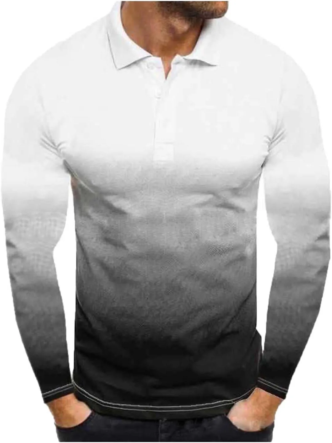 Мужская поло с длинным рукавом в градиенте
Мужская поло с длинным рукавом в градиенте