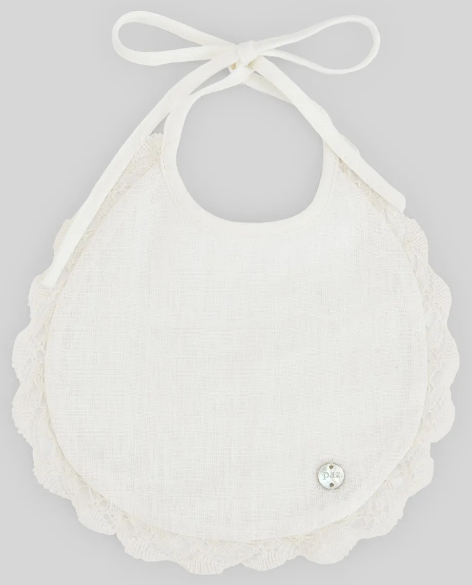 Нагрудник для младенца из льна с кружевом Essential PAZ Rodríguez, светло-бежевый
Нагрудник для младенца из льна с кружевом Essential PAZ Rodríguez, светло-бежевый