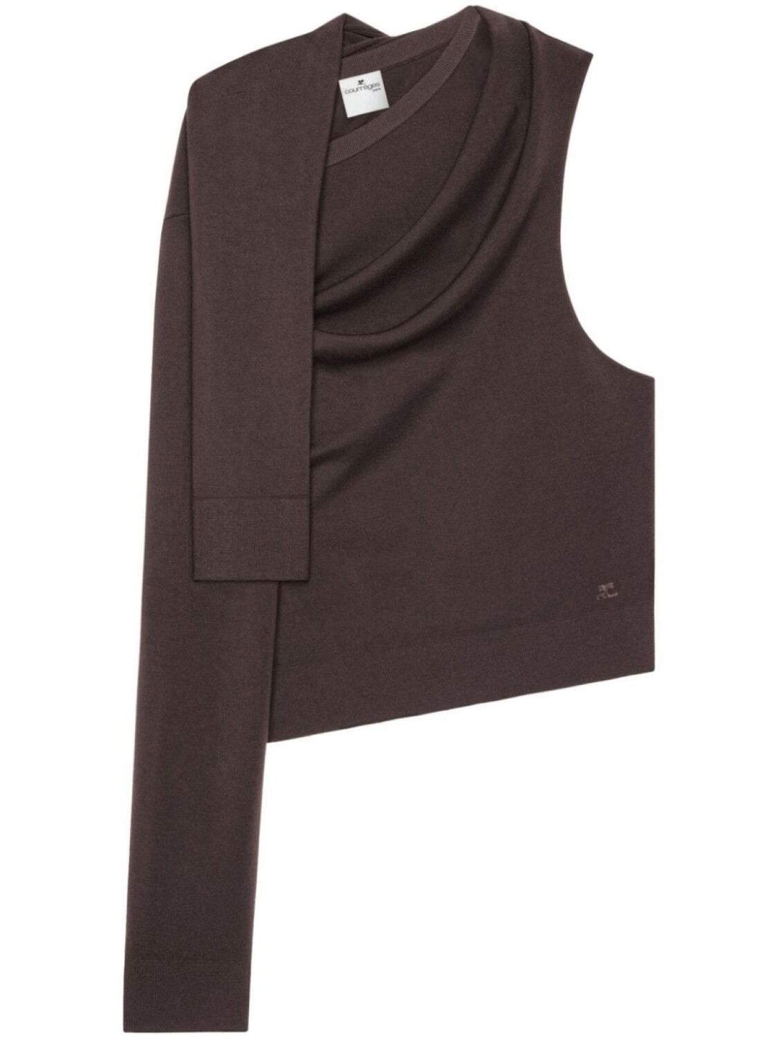 Топ с открытыми плечами Courrèges, коричневый
Топ с открытыми плечами Courrèges, коричневый