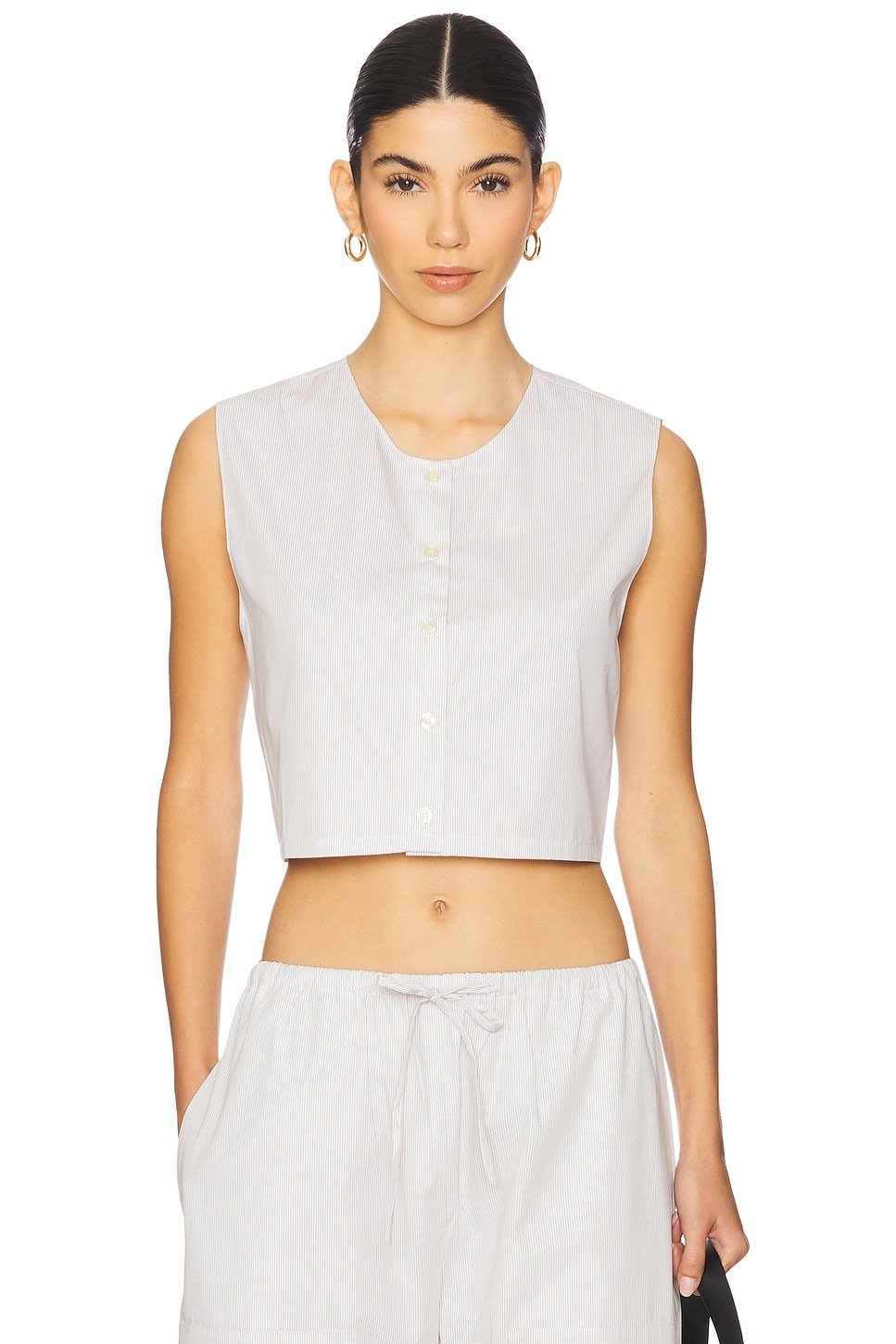 Топ без рукавов с круглым вырезом Yoshi Leset, parchment & khaki stripe
Топ без рукавов с круглым вырезом Yoshi Leset, parchment & khaki stripe